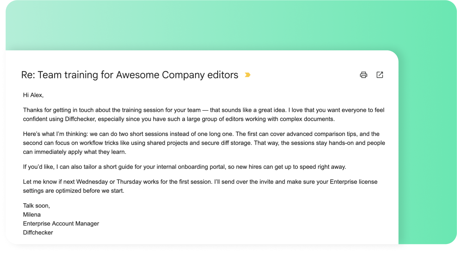 Account manager support